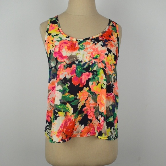 Soprano Multicolor Floral Tank Top - Picture 1 of 4